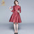 SMTHMA New Fashion Elegant Chic Dresses Women spring Runway Dress High Quality Pleated Jacquard Dress