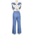 New Fashion Spring Summer Lace Up One Piece Rompers Women Sexy Backless Light Blue Ladies Party Jumpsuit Straight Pants 2020