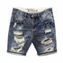 Summer Men's Fashion Straight Loose Denim Shorts Korean Fashion Streetwear Blue Slim Jeans Shorts Mens Crop Pants