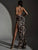 Dulzura Zebra Pring Maxi Dress For Women Side Slit Lace Patchwork Backless Long Dress Sexy Party Club Outfits 2024 Summer