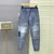 New Spring Autumn Washed FASHION Washing Kpop Novelty Mens Casual Patch Workcargo Skinny Slim Work Young Designer Jeans