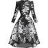 New Jacquard Dress Women Autumn Long Sleeve Party Dress O-neck  Flower Dresses Elegant Work Casual Luxury Ladies Clothing